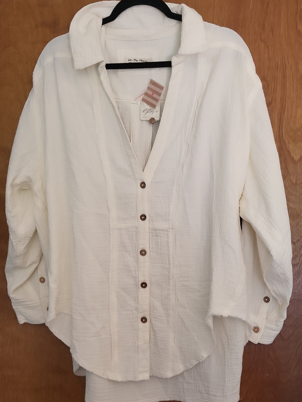 FP Cotton Texture White Button Up